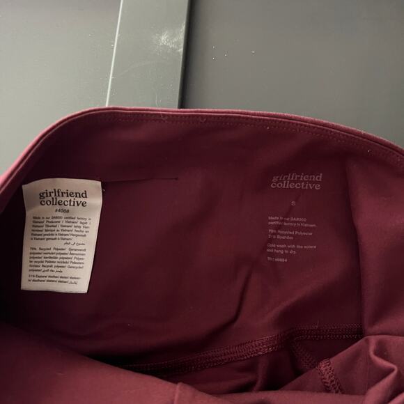 Girlfriend Collective Plum 7/8 Compressive High Rise Leggings Sz Small - Picture 6 of 6